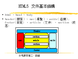 HTML5 文件基本結構